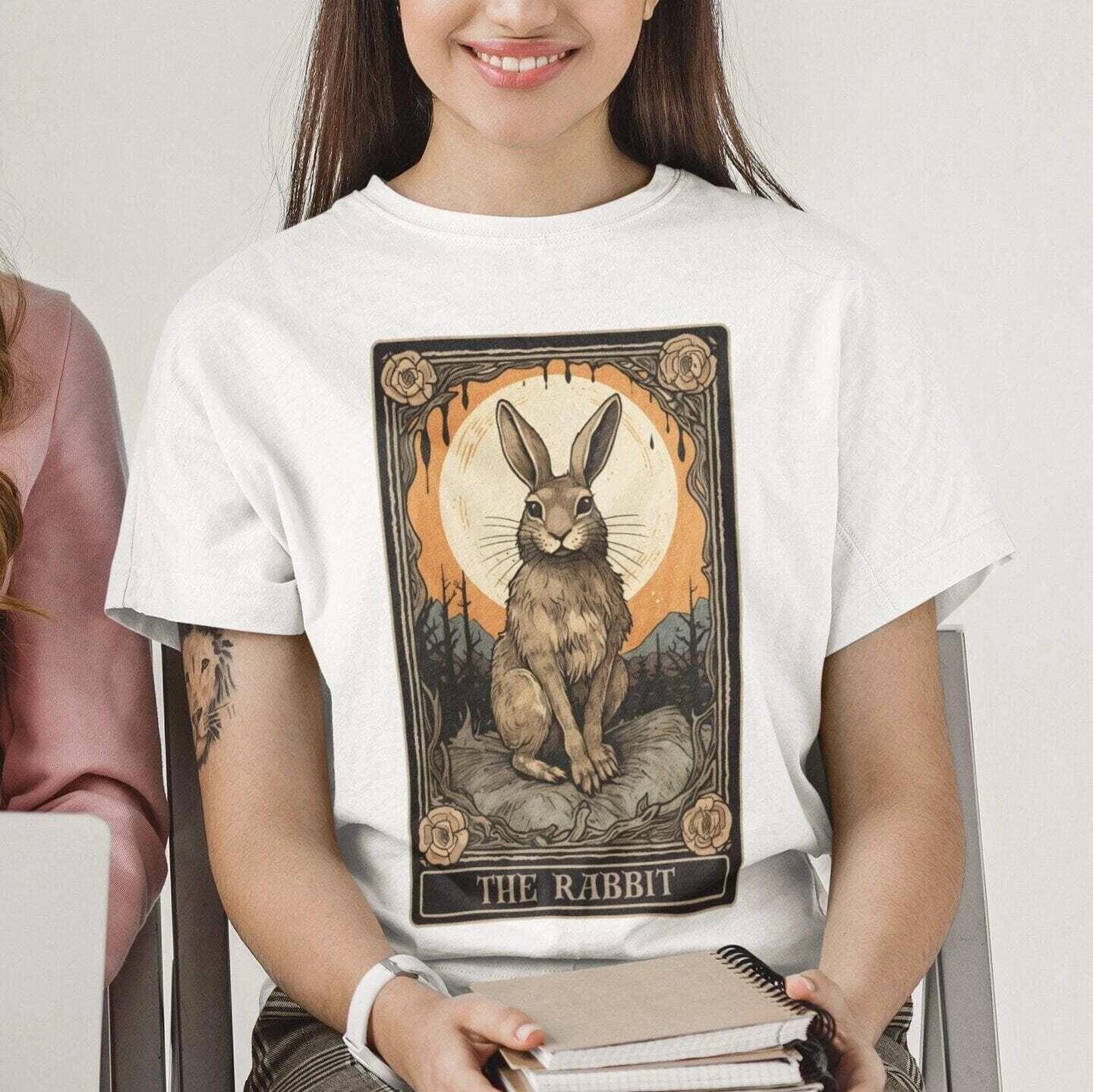 The Rabbit Tarot Card Shirt, Animal Lover S