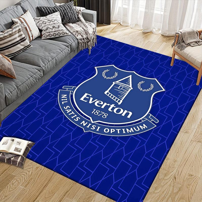 Everton Flannel Printed Carpet, Home Sofa Decoration for Living Room & Bedroom, Non‑Slip Play Flannel Floor Mat for Game Room