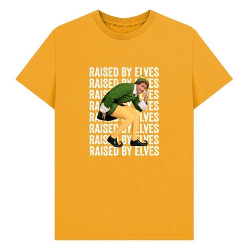 Elf Unisex Adult Raised By Elves Graphic T-Shirt