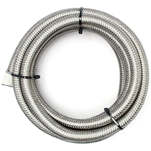 

Shineyoo AN6 шланг из нержавеющей стали с внешним оплеткой из сетчатого слоя, топливный шланг с 3-слойной конструкцией, устойчивый к давлению, термостойкий, маслостойкий,