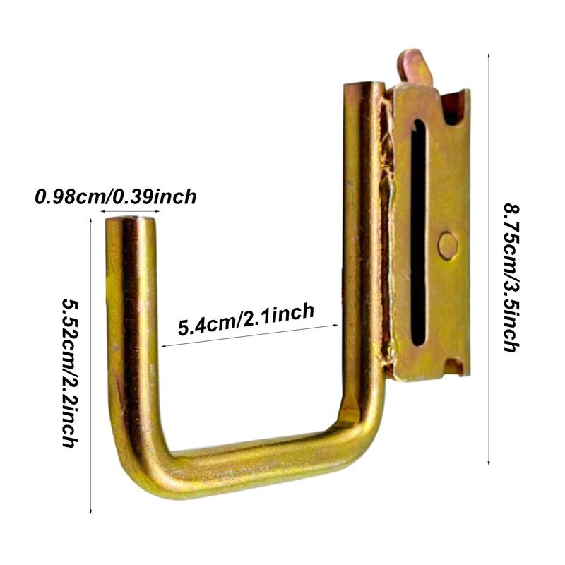E-Track Hooks Galvanized Iron E Track Tool Holder 4 Pieces Spring Fitting E Track Accessories For Cargo Tie Down Systems In