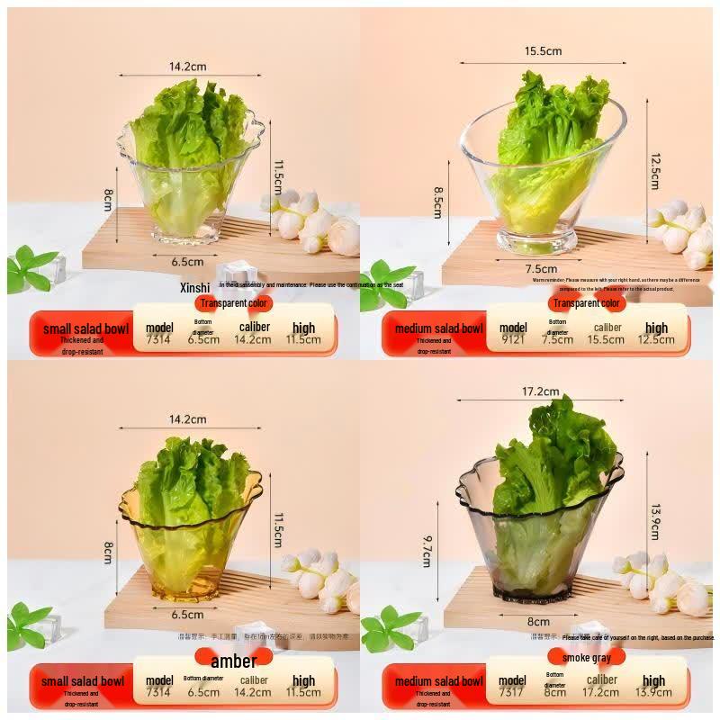 Transparent Slanted Resin Serving Bowl