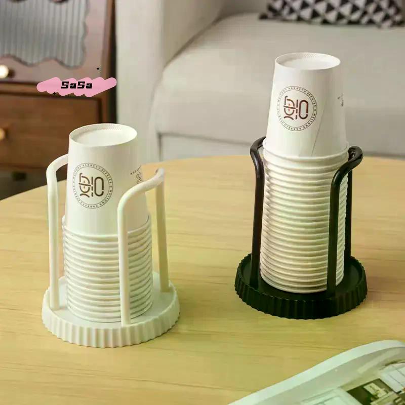 S-Kitchen Paper Cup Holder Disposables Cups Picker Multifunctional Desktop Cup Storage Rack Household Coffee Cup Holder For Home