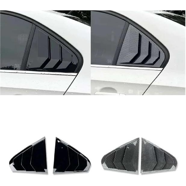 Compatible For Volkswagen Jetta MK6 2012 2013 2014 2015 2016 2017 2018 Car Rear Window Louver Shutter Cover Side Vent Blinds Trim Sticker(Carbon