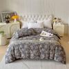 Vintage Floral Duvet Cover Boho Garden Style Comforter Cover with Zipper Queen Bedding for All Season Soft Breathable Easy Care