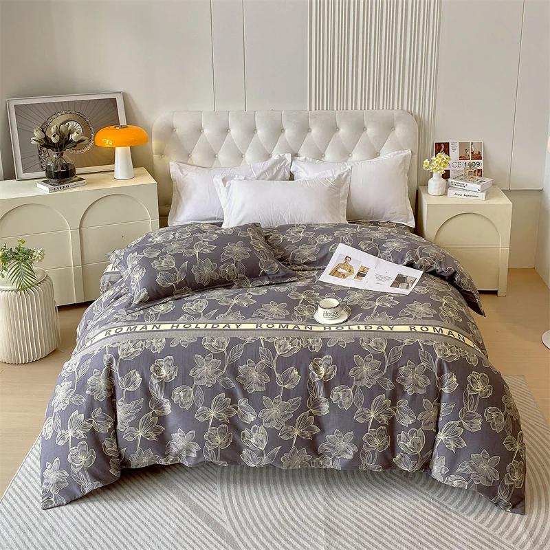 Vintage Floral Duvet Cover Boho Garden Style Comforter Cover with Zipper Queen Bedding for All Season Soft Breathable Easy Care