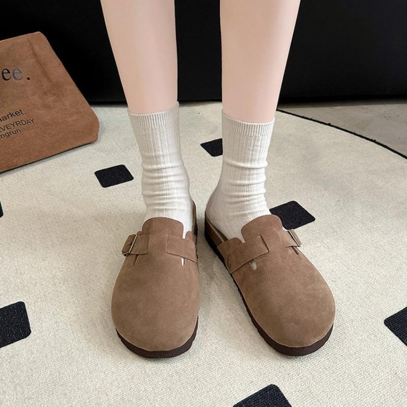 Baotou Halbschuhe neuer Sommer Ein-Pedal-Faulenzerschuh lässige große Größe flache Hausschuhe