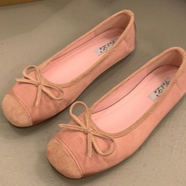 Temperament Flats, Small Red Single Shoes, Women's Shoes, Spring and Autumn Soft-soled Silver Ballet Shoes