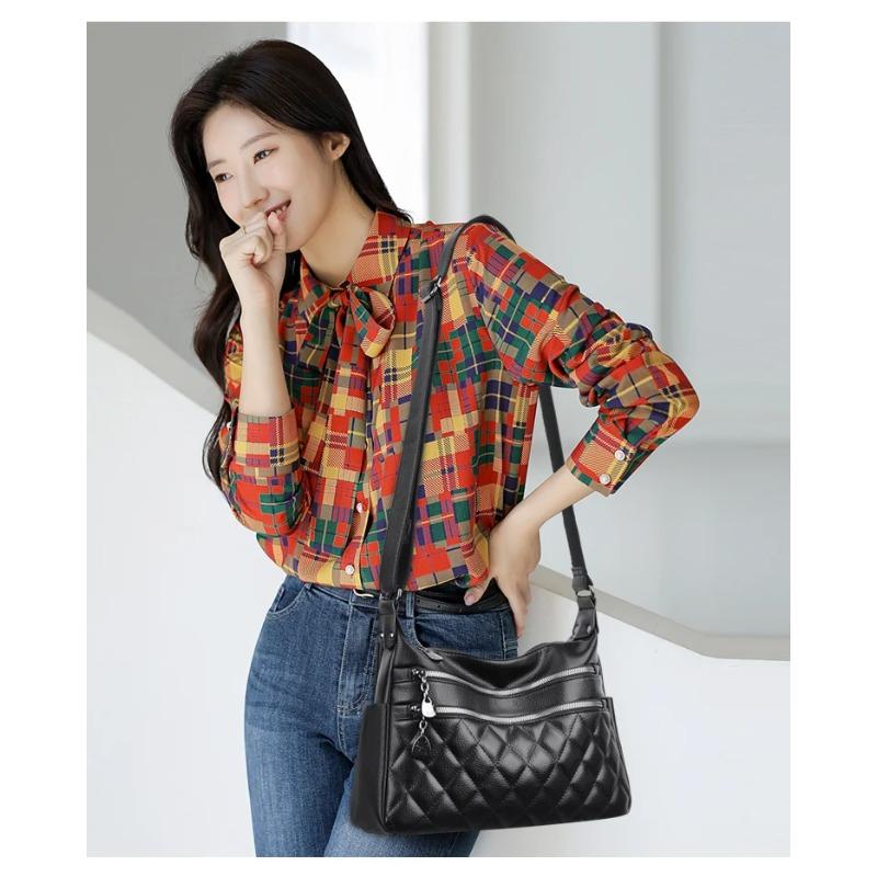 New Fashionable Women's Shoulder Bag with Diamond Pattern Quilted Crossbody Bag Suitable for Daily Use, Shopping, Commuting, Etc