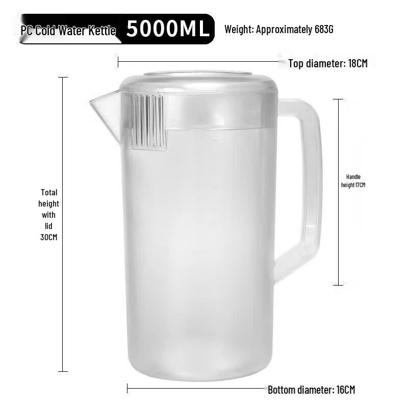 ZISIZ Acrylic Measuring Jug with Lid