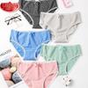 Langsha Striped Lace-Trim Girls' Cotton Briefs (4-Pack)