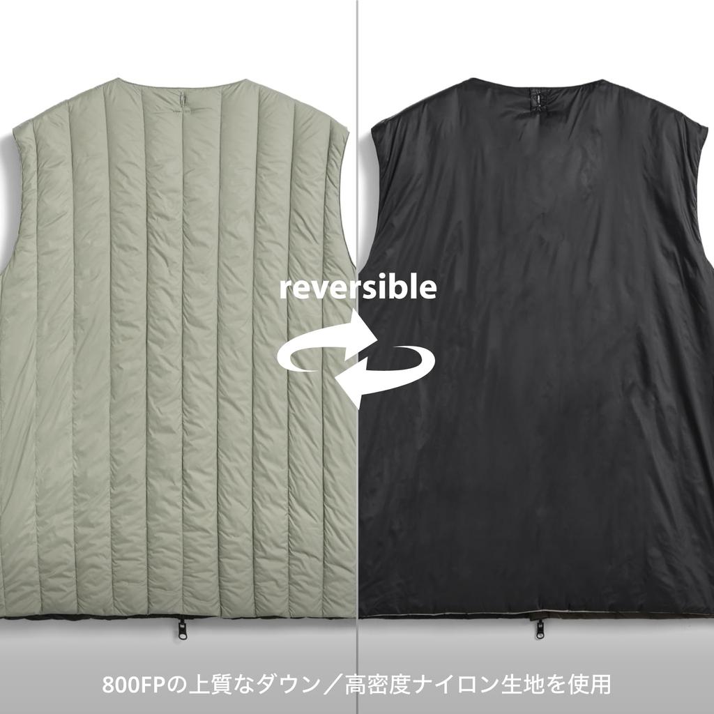 Taion Unisex Japan Special China Button Down Vest V01JS Crazy x Size L Black,