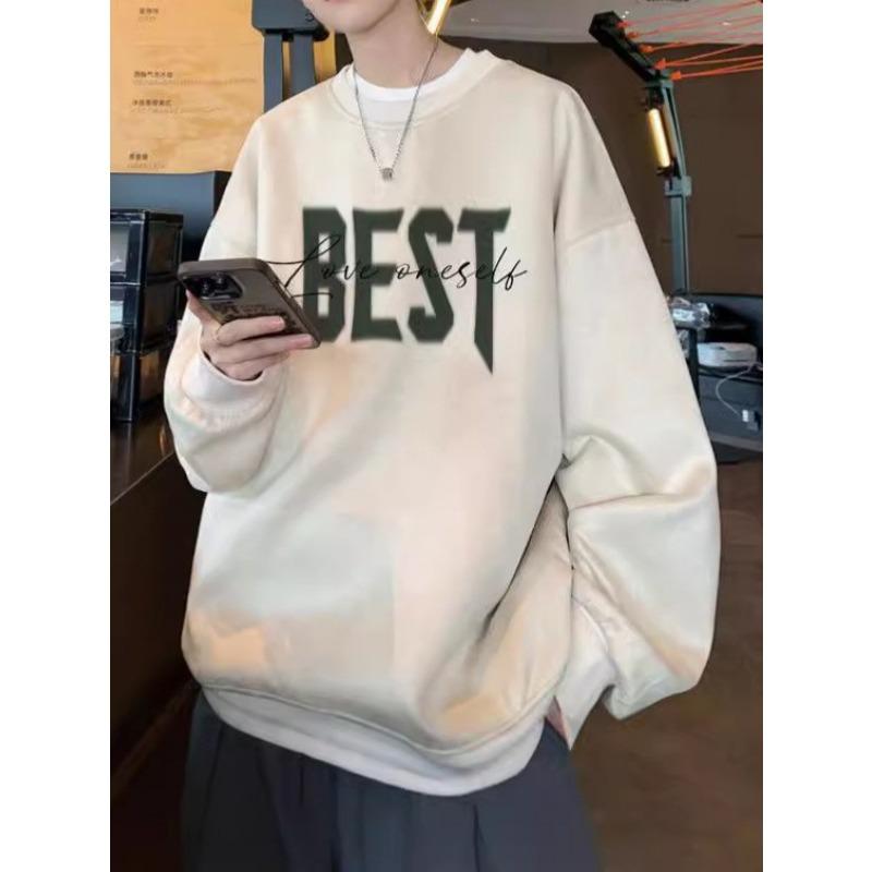 Американский ретро-свитшот с круглым вырезом для мужчин на осень и зиму — фото 7