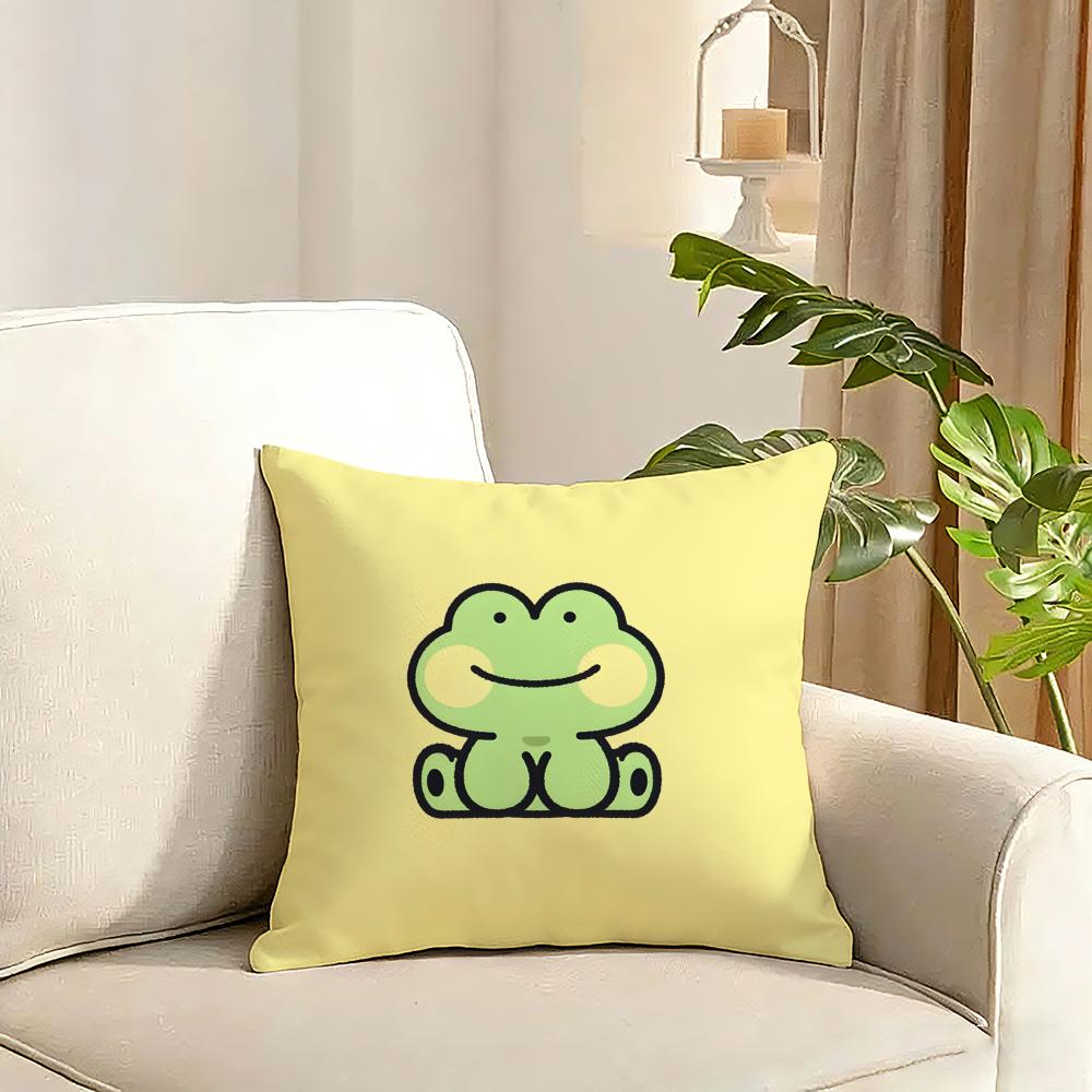 Cute Cushion Cover Reversible Plush Pillow Cover Soft Fluffy  Home Decor for Sofa Bedroom