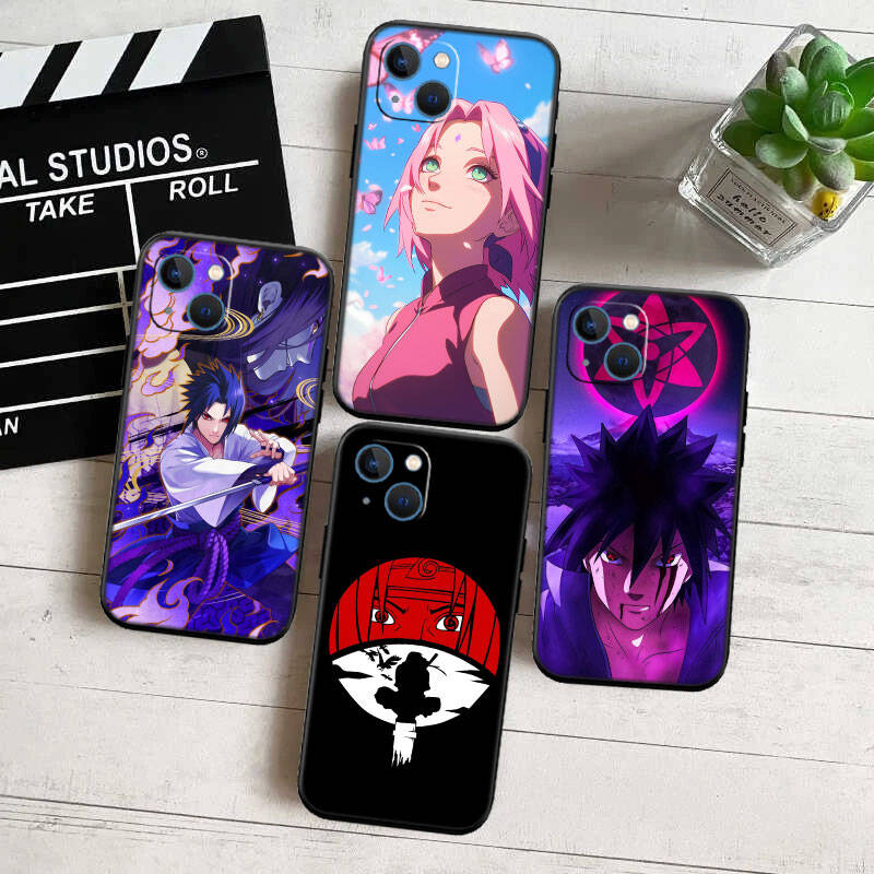 MH105 Naruto Uchiha Sasuke Phone Shell Case for iPhone 7 8 11 12 13 14 15 16 17 16E XS Pro Max XR X SE Air
