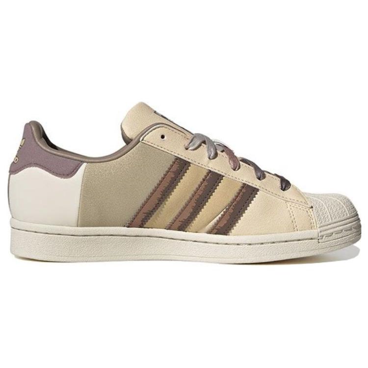 Adidas Originals Superstar Synthetic Leather Versatile Casual Low-Top Sneakers Women Sneakers Brown IE1911