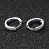 Silver Plated Men's Trendy Stud Earrings - Bad Boy Style Hoops Jewelry