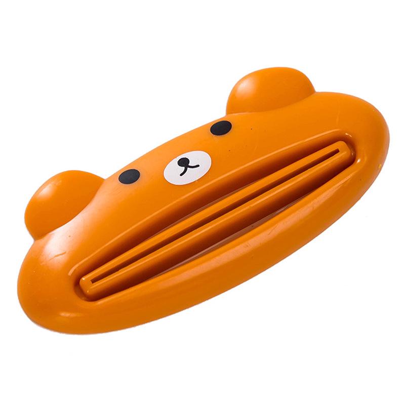 

Милый мультяшный роликовый дозатор зубной пасты, держатель для очищающего средства для лица, держатель для зубной пасты, тюбик, аксессуары для ванной комнаты коричневый