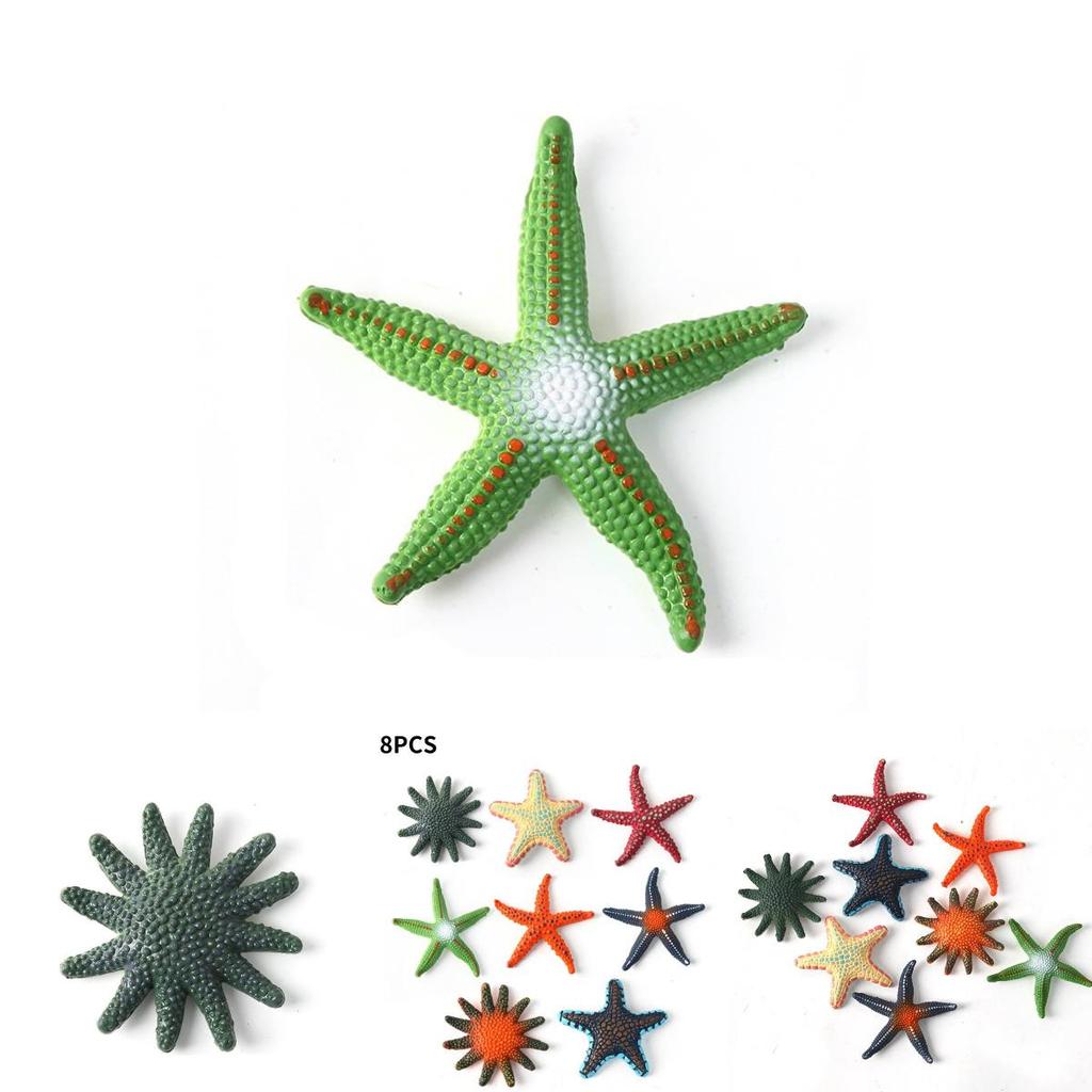 Authentic Sea Star Animal Models For Kids Educational Beach Toys Colorful Pvc Set