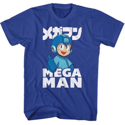 Mega Man - Thumbs Up - American Classics - Solid Blue  Short Sleeve Children's T-shirt