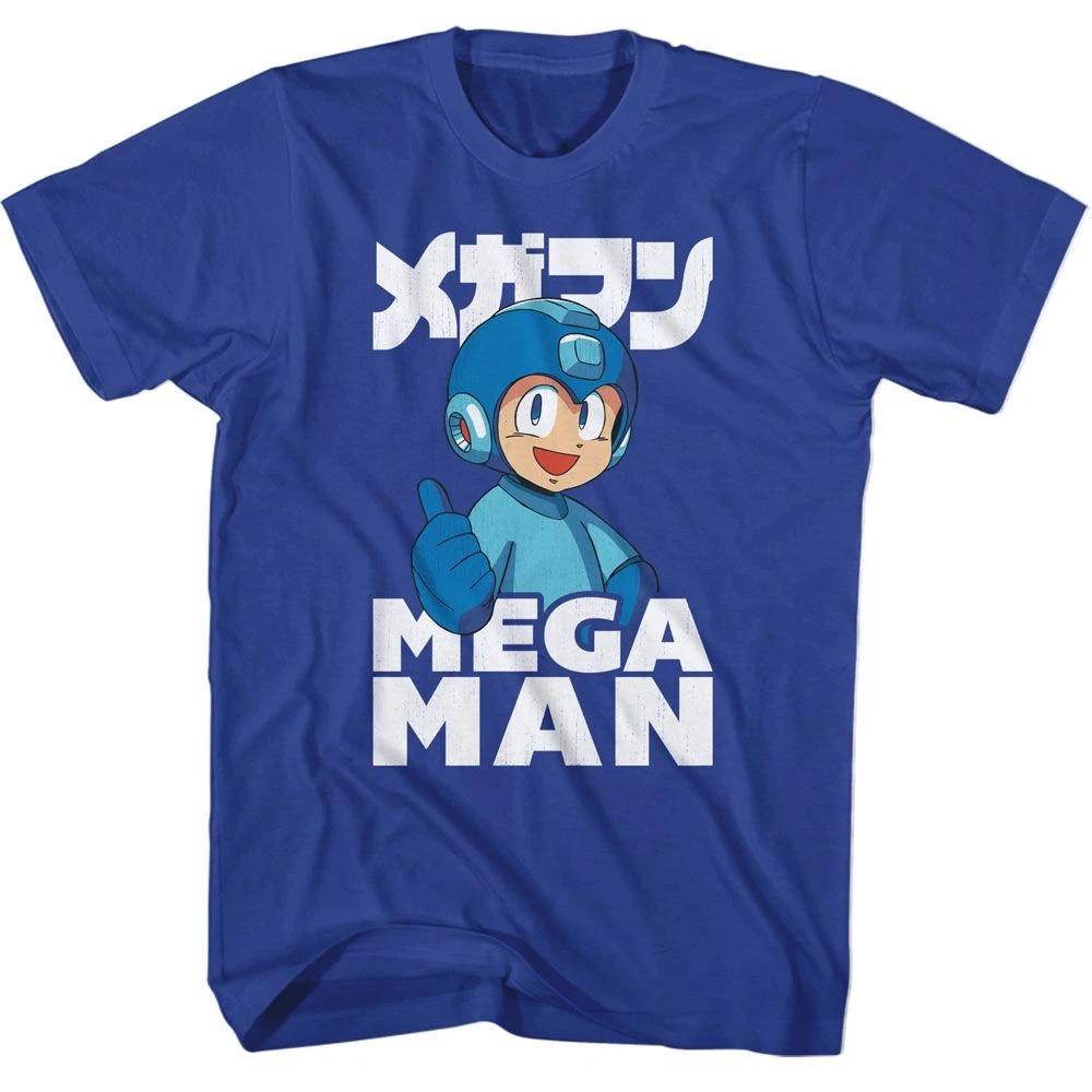 Mega Man Thumbs Up Royal Gaming Shirt 160