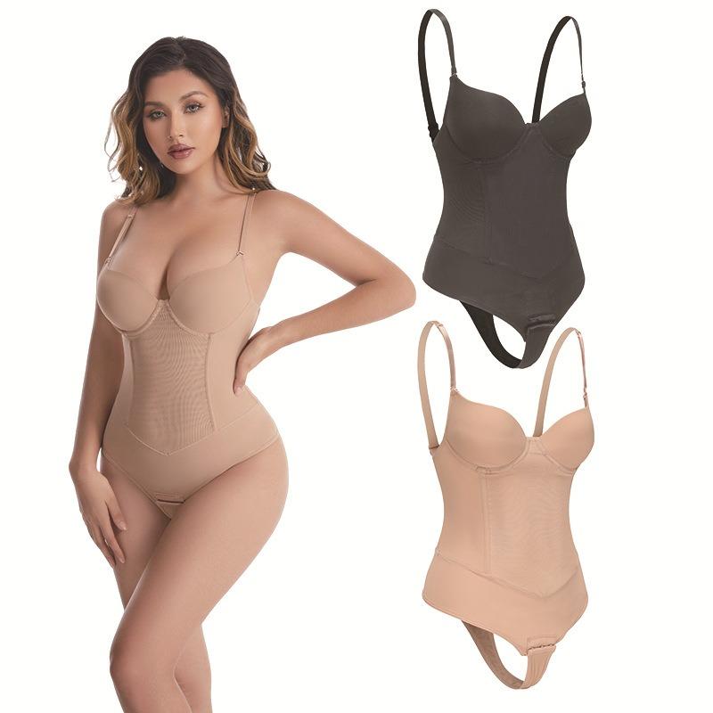 Women Corset Shapewear Bodysuit With Underwire Steel Bones Tummy Control Butt Lifting