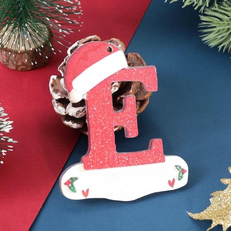 1Pcs 26 Christmas Letter Decor Xmas Tree Decoration 3D Hanging Pendant Party Home Room Ornament Navidad New Year 2026 Gifts