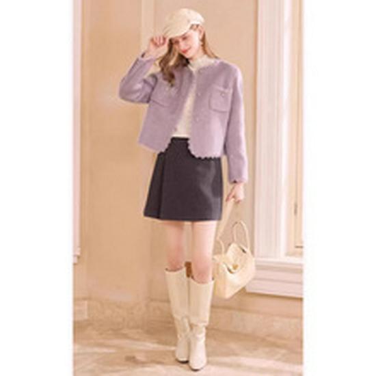 **Fulan Casual Retro Plaid Lapel Jacket - Women's Early Autumn/Winter Top**