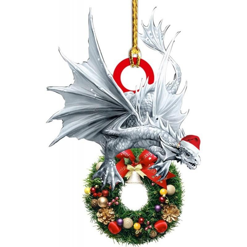 Festive Cartoon Style Acrylic Dragon Car Ornament For Vibrant Christmas Decor