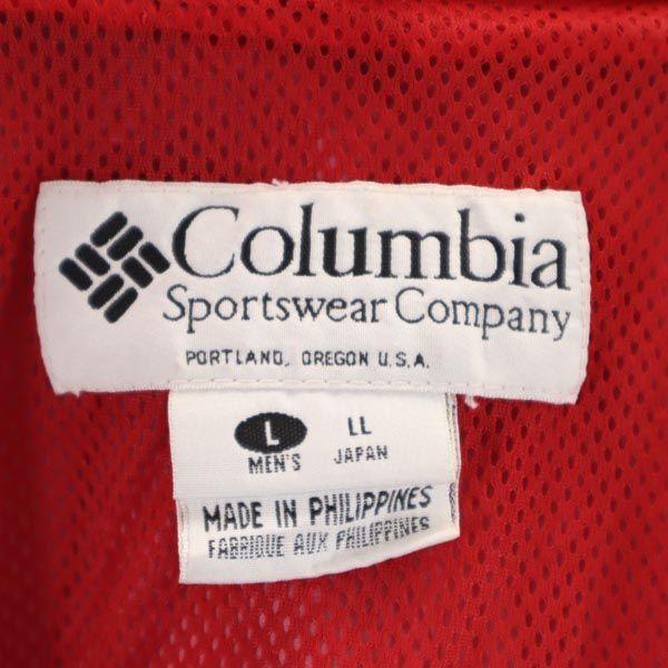 Columbia Outdoor Old Nylon jacket LL Red x black Men's Used