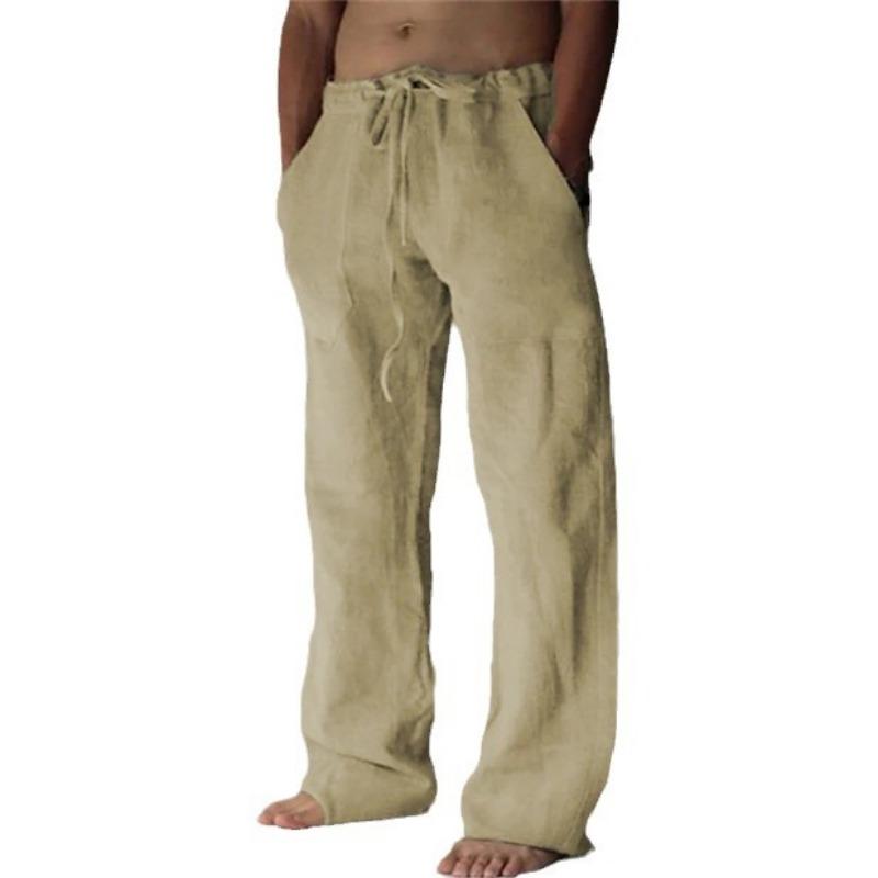 New Summer Trousers Loose Casual Drawstring Pockets Fashionable and Versatile Beach Pants