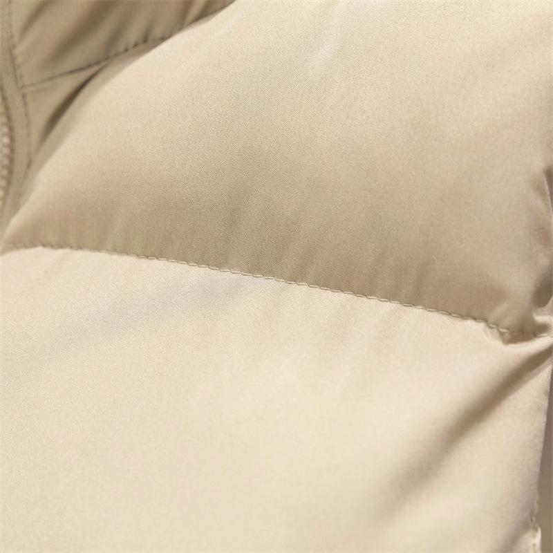 Gilet da donna autunno e inverno colletto spesso caldo sezione corta senza maniche in cotone canottiera giacca