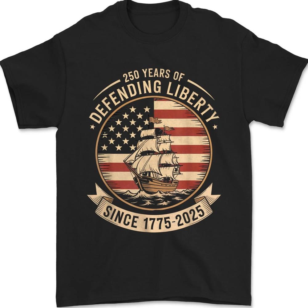

Freedom 250th Anniversary Military Pride America Unisex T-Shirt M