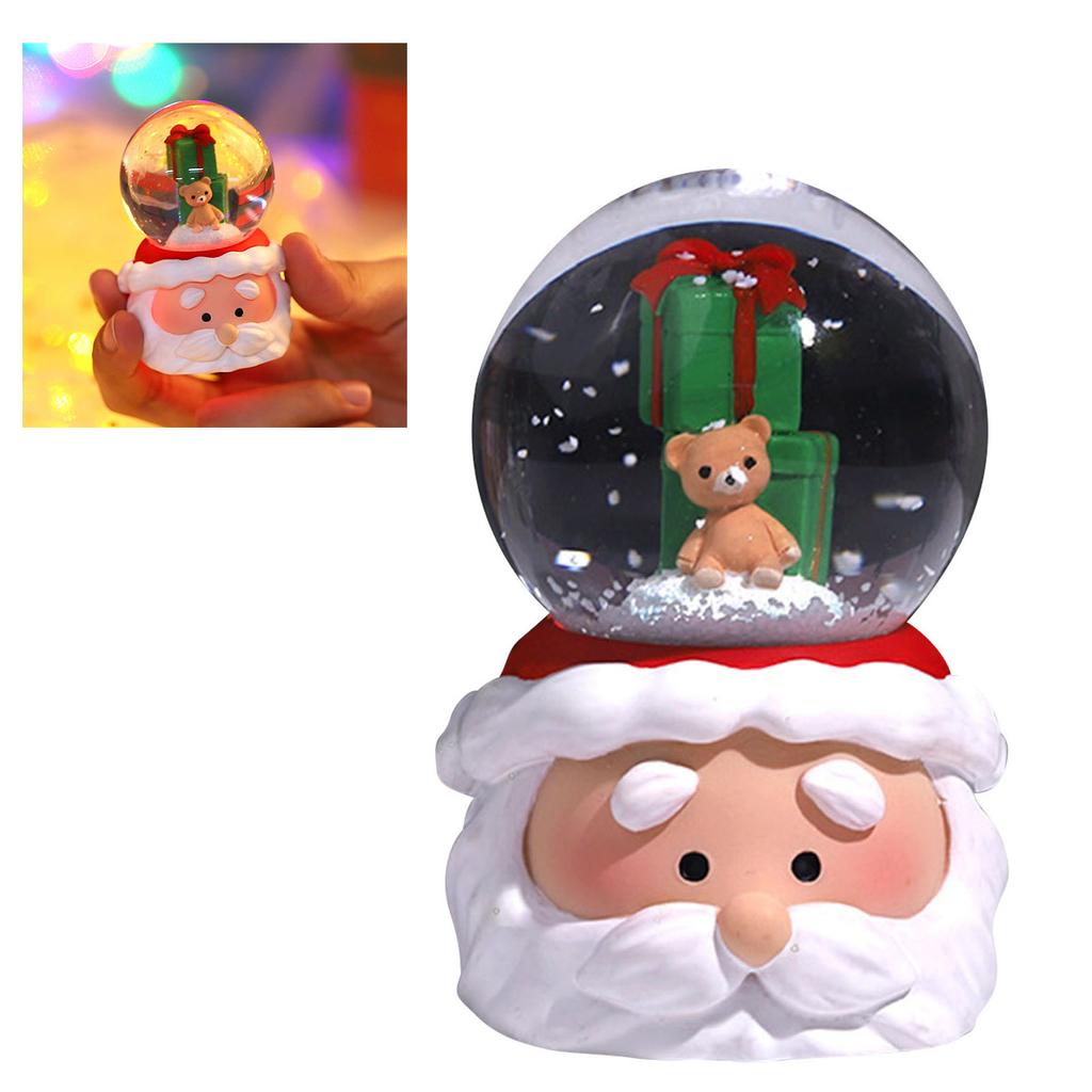 Weihnachts-Schneekugel Bunte Beleuchtung Heimdekoration Nachtlicht Deko für Familie Freunde Geschenk