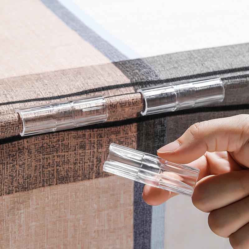 6pcs Household Bed Sheet Securing Clip With Transparent Plastic For Bed Tool