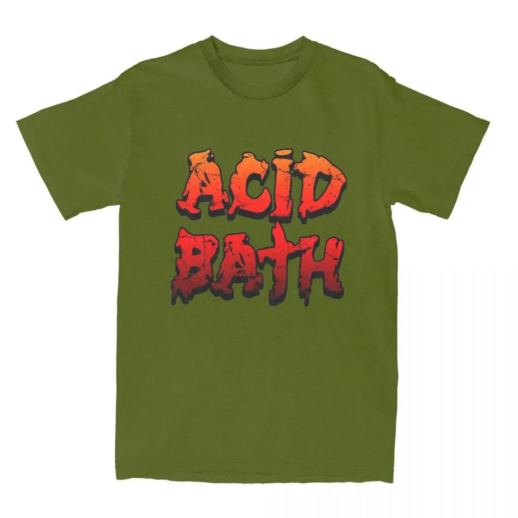 Funny Acid Bath T-Shirts Men Women's Cotton Sludge Metal Band Tee Shirt Graphic Printed Clothing