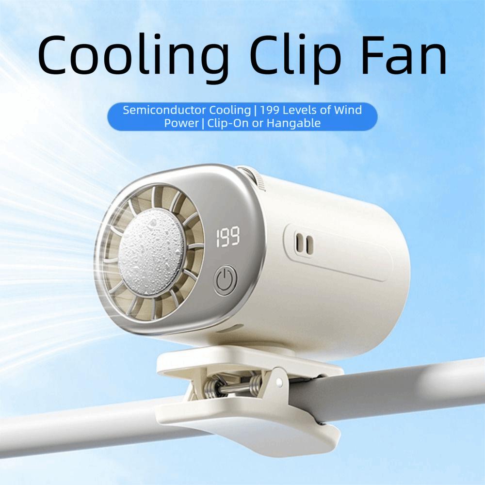 Ice Compress Cooling Mini Electric Fan 199 Speeds Adjustable Clip on Fan Gifts Cooling Fan  Desktop