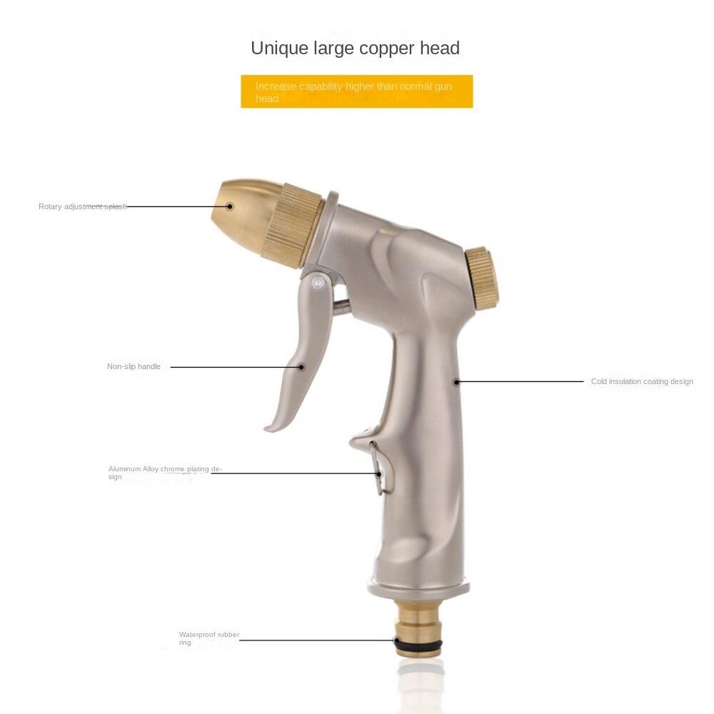 Pistol cu ​​apă de spălat auto de înaltă presiune din cupru, din aliaj de zinc, cupru pur, pistol cu ​​apă pentru spălarea mașinilor, cu fir dinți frumos