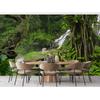 Forest Mural Waterfall Wall Murals Wooden Bridge Nature Landscape 3d Wallpaper Living Room Bedroom Restaurant Mural