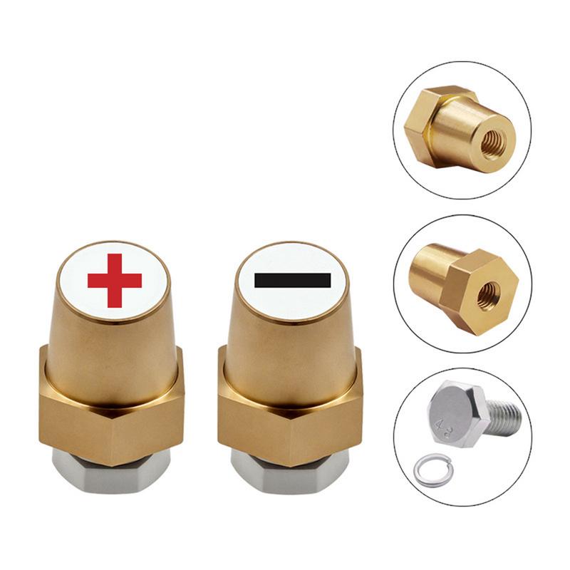 Car Audio Battery Terminal Side Post Solid Brass 3/8 16 Side Post Thread Battery Post Terminals Car Battery Thread Terminal