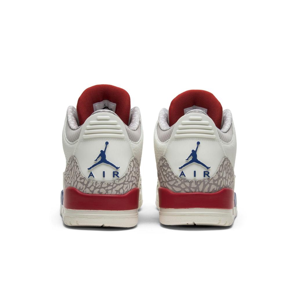 Air Jordan 3 Retro 'International Flight' (Unisex) Sail / Sport Royal-Fire Red Vintage Basketball Shoes 136064 140
