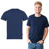 MEN'S T-SHIRT COTTON Short Sleeve Plain Fitted Navy MEN'S T-SHIRT 4XL COTTON Short Sleeve Plain Fitted Navy