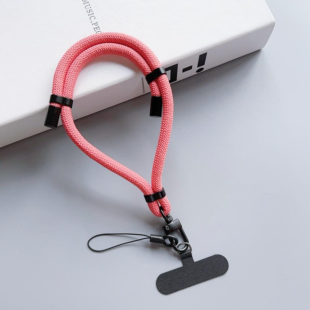 

Universal Adjustable Braided Phone Lanyard Strap Hanging Chain Ring Cord with Patch Wrist Strap Phone Detachable Rope Keychain
