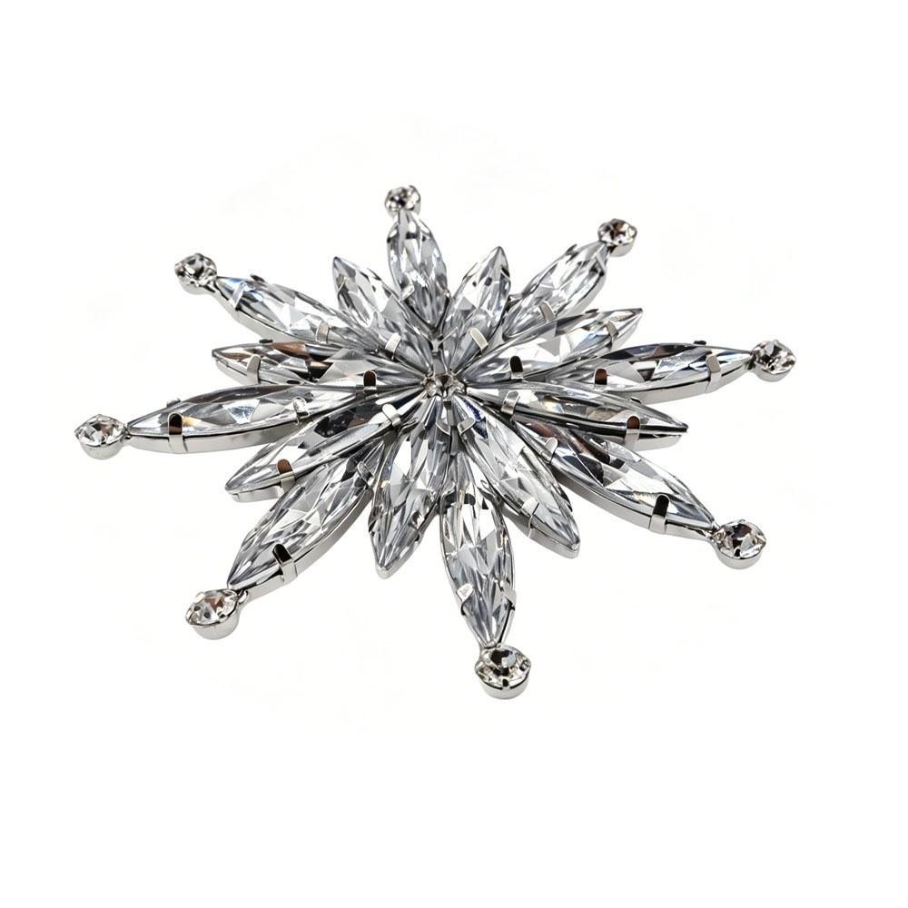 Body Jewelry Rhinestone Brooch Decorative Clothing Chest Flower Irregular Flower Brooch Party