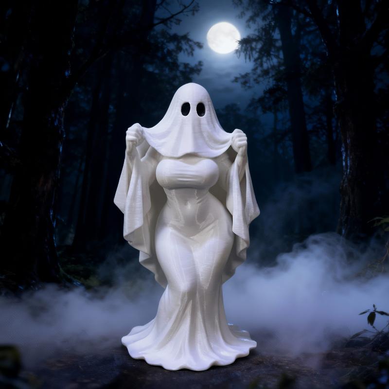1Pcs Halloween Gothic Brides Wedding Decor Ghost Mother Statue Ornament Creative Skirt Design Office Desk Decoration