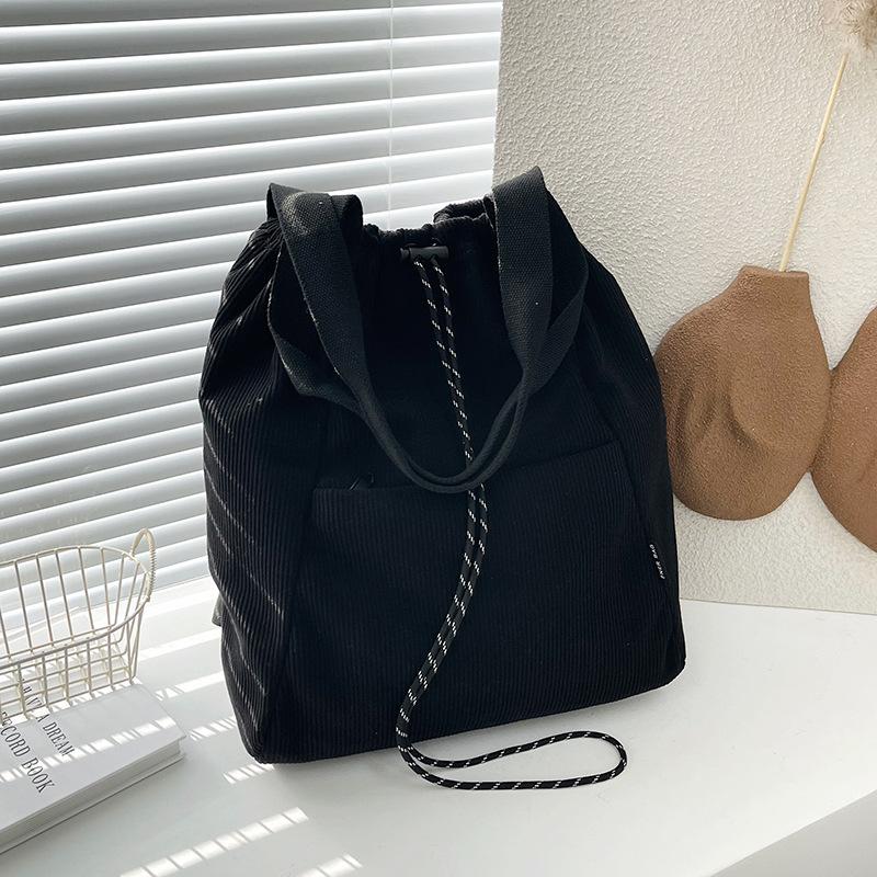 Casual Big Bag Women's 2025 New Fashion Corduroy Shoulder Bag Large Capacity Tote Class Commuter Oblique Span Bag