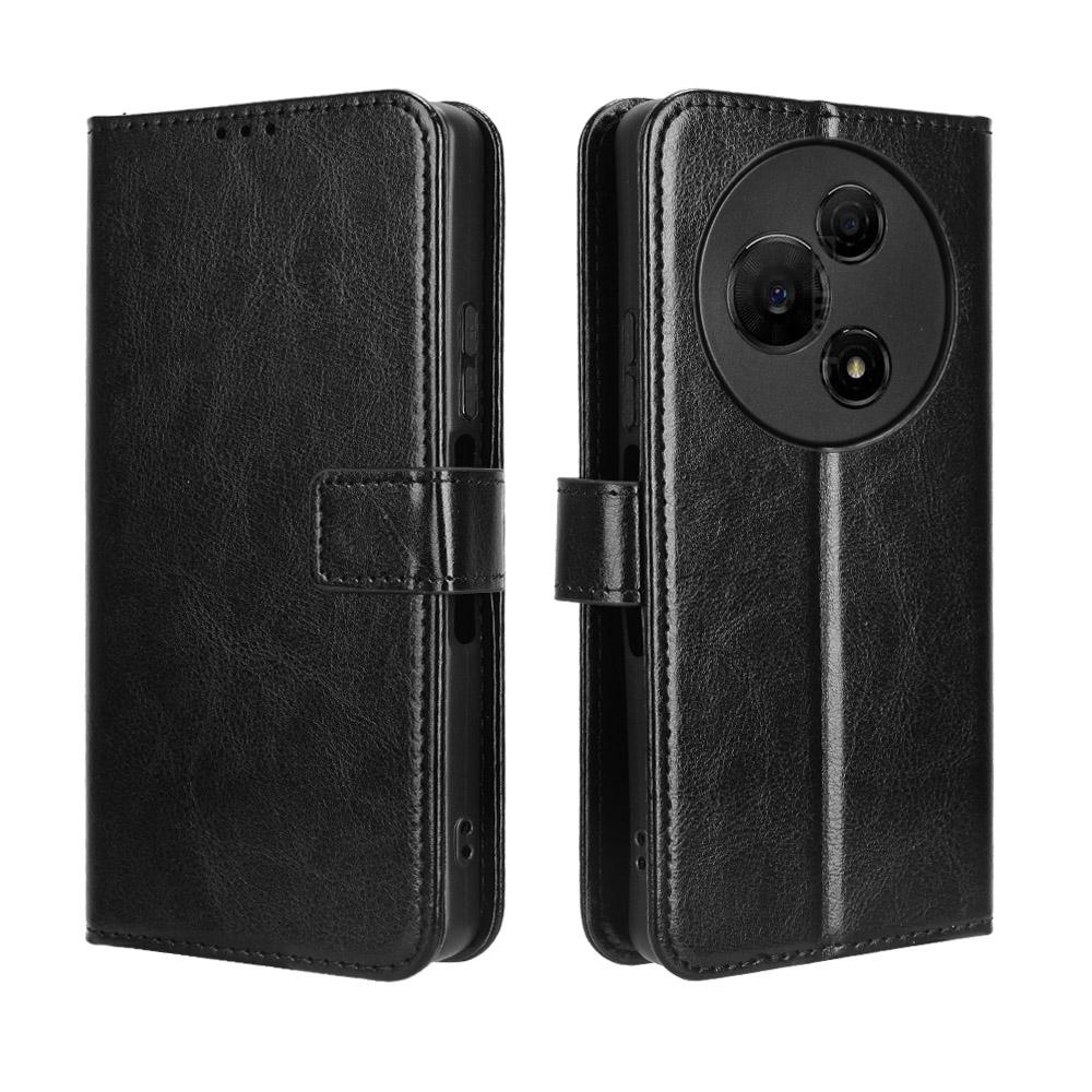 For TCL 60 NxtPaper 4G PU Leather Case with Strap Crazy Horse Texture Phone Wallet Cover