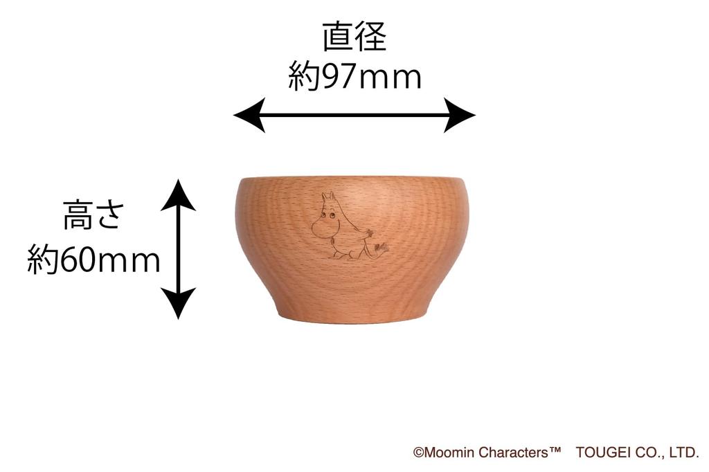 Tougei Wooden Bowl S Natural Wood Moomin Series Wooden Bowl (Moomin) - -