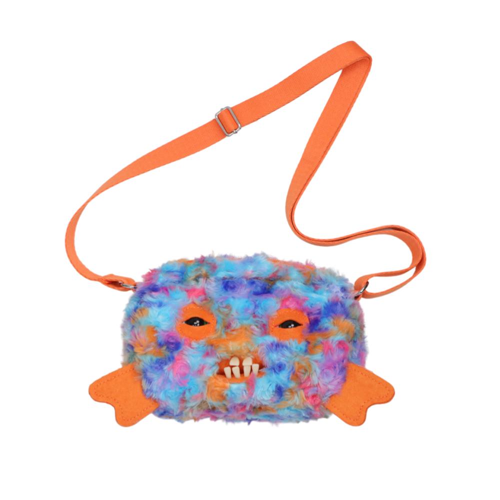 Fuggler Original Plush Shoulder Bag Wide Eyed Weirdo Screech Ugly Tooth Monster Big Head Crossbody Furry Backpack Birthday Gift