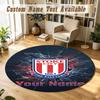 Round Rug Custom NameStoke City FC Pattern Non Slip Carpet Home Floor Decor